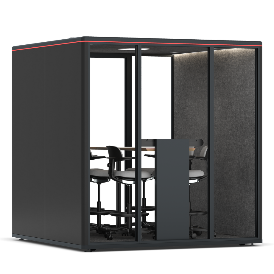 Omni SixCounter Meeting Table / RAL Black / #615f5d