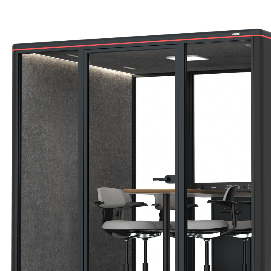 Omni SixCounter Meeting Table / RAL Black / #615f5d
