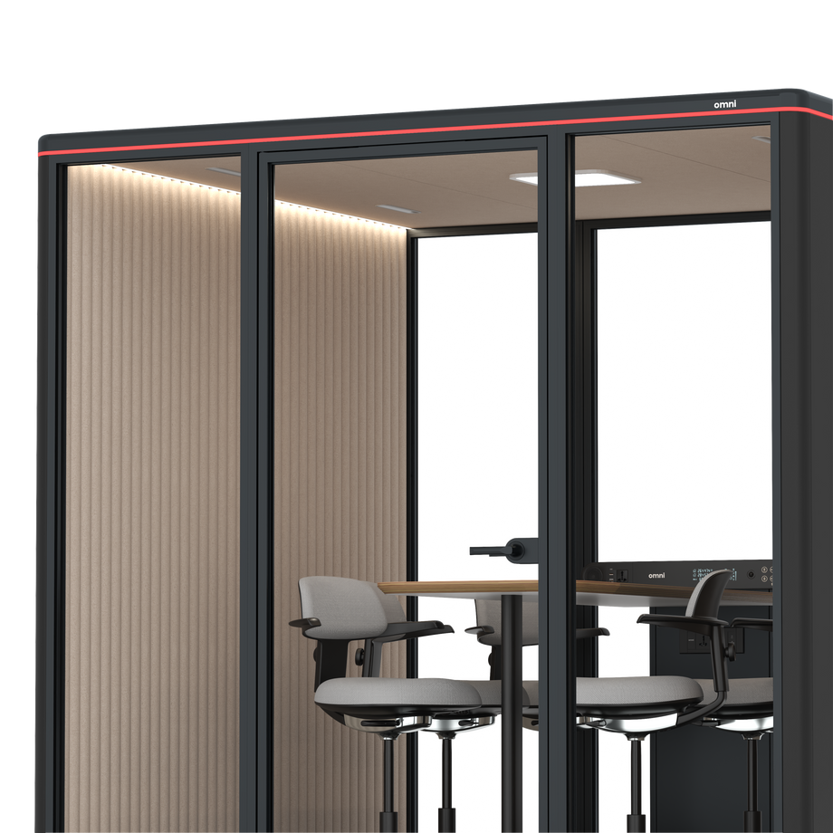 Omni SixCounter Meeting Table / RAL Black / #a18e7e