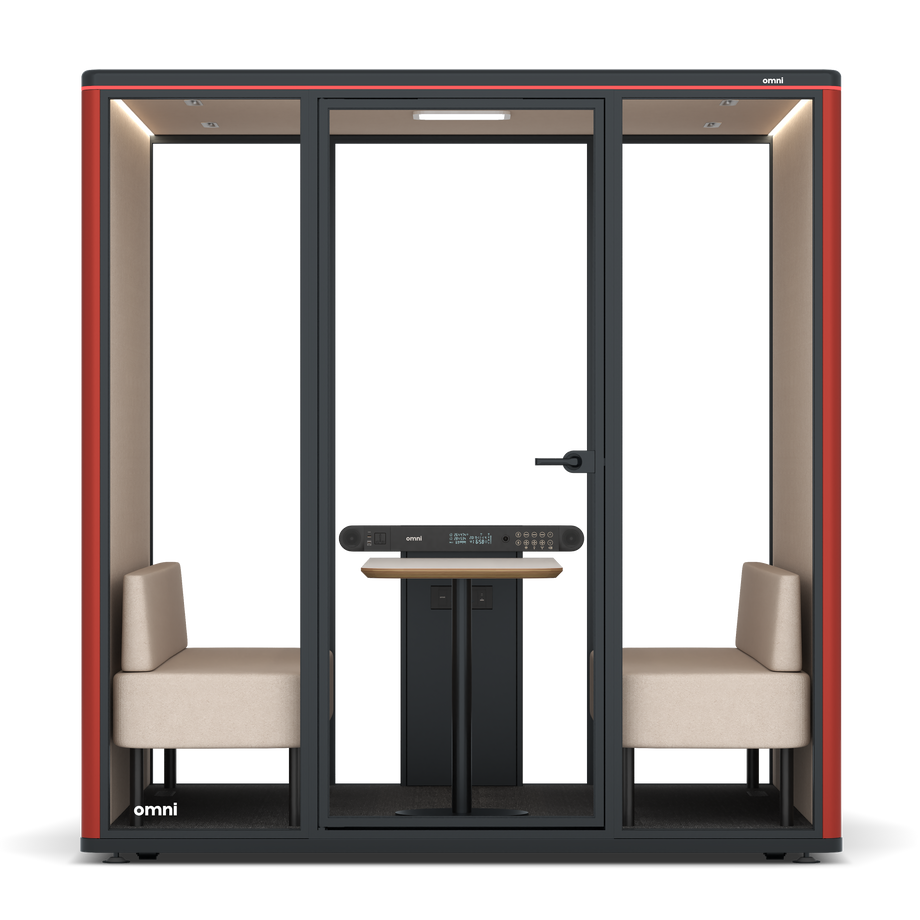 Omni SixSofa / RAL Tomato Red / #a18e7e
