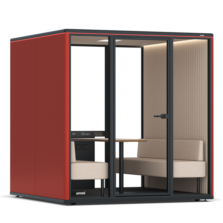 Omni SixSofa / RAL Tomato Red / #a18e7e