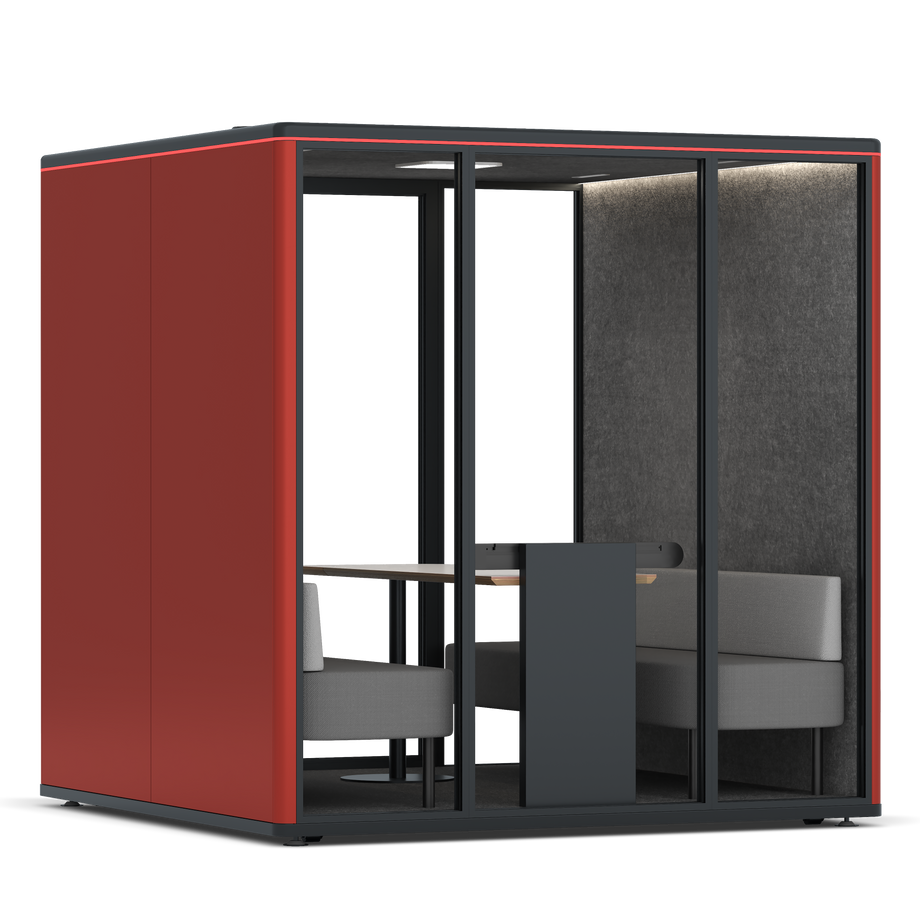 Omni SixSofa / RAL Tomato Red / #615f5d