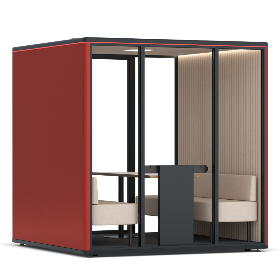 Omni SixSofa / RAL Tomato Red / #a18e7e