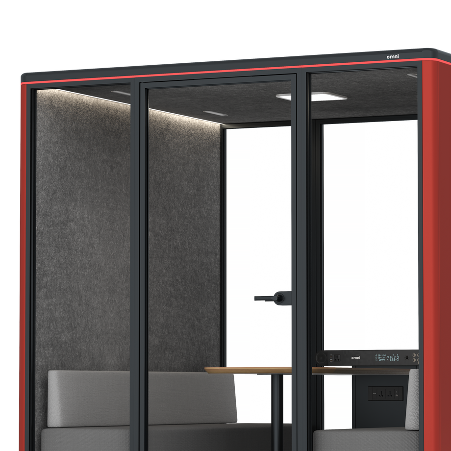 Omni SixSofa / RAL Tomato Red / #615f5d