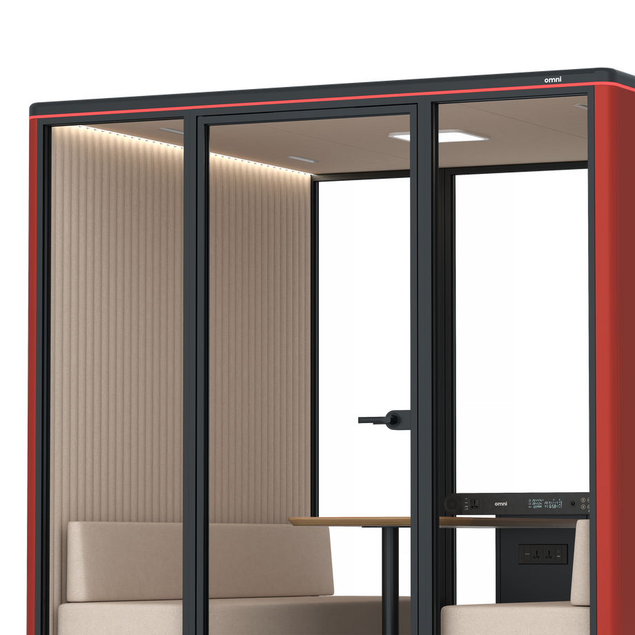Omni SixSofa / RAL Tomato Red / #a18e7e
