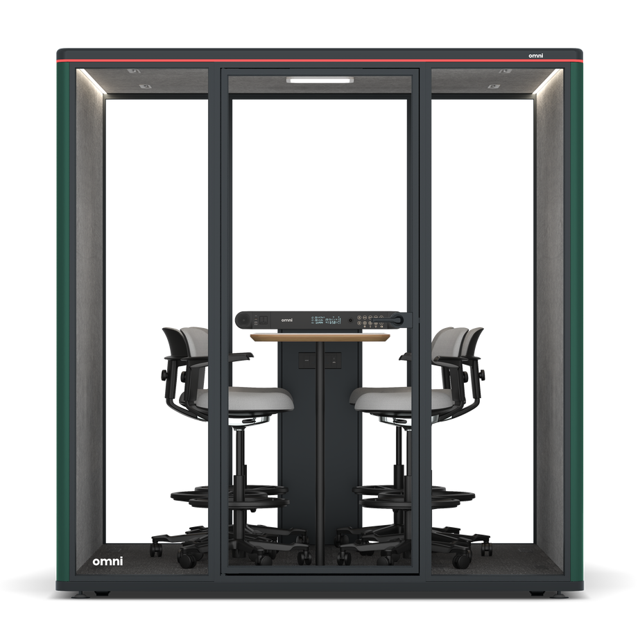 Omni SixCounter Meeting Table / RAL Moss Green / #a49f98