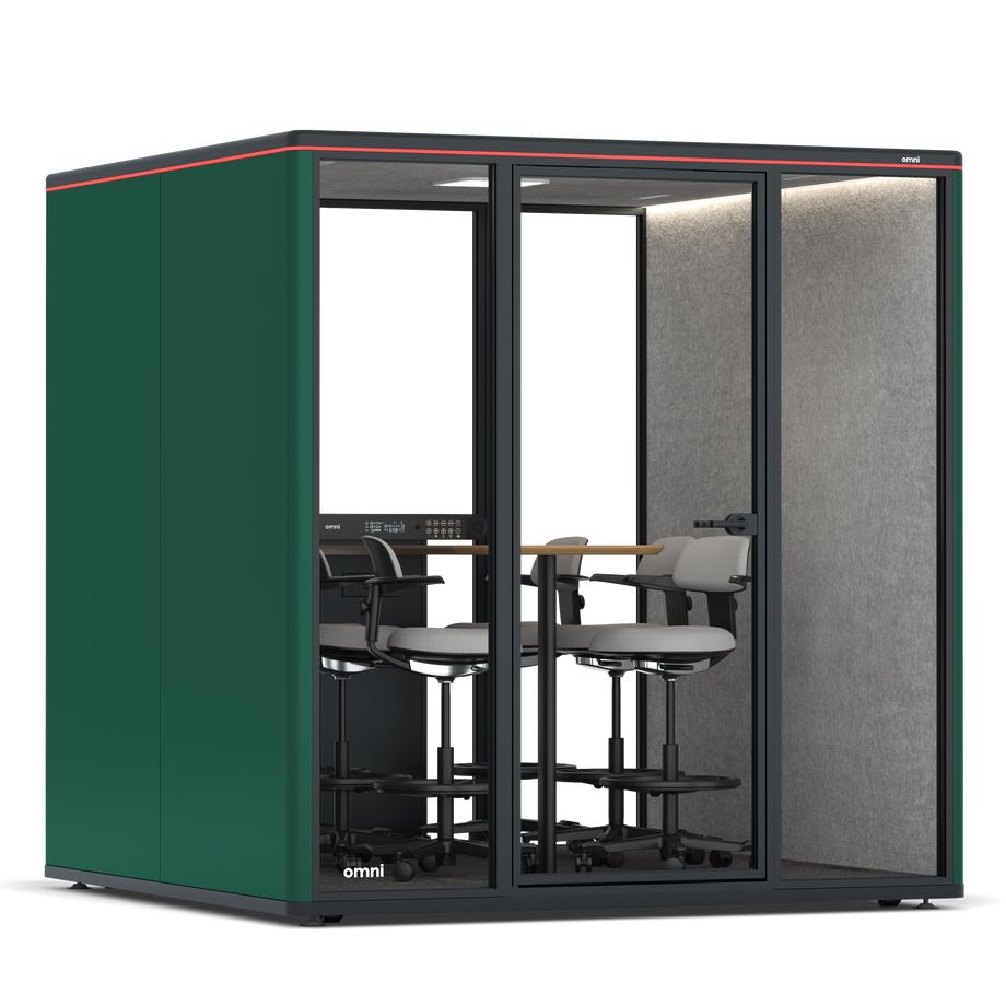 Omni SixCounter Meeting Table / RAL Moss Green / #a49f98