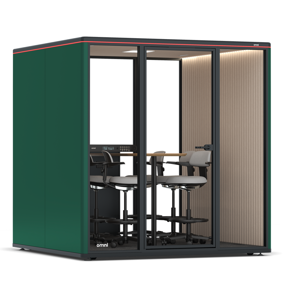 Omni SixCounter Meeting Table / RAL Moss Green / #a18e7e