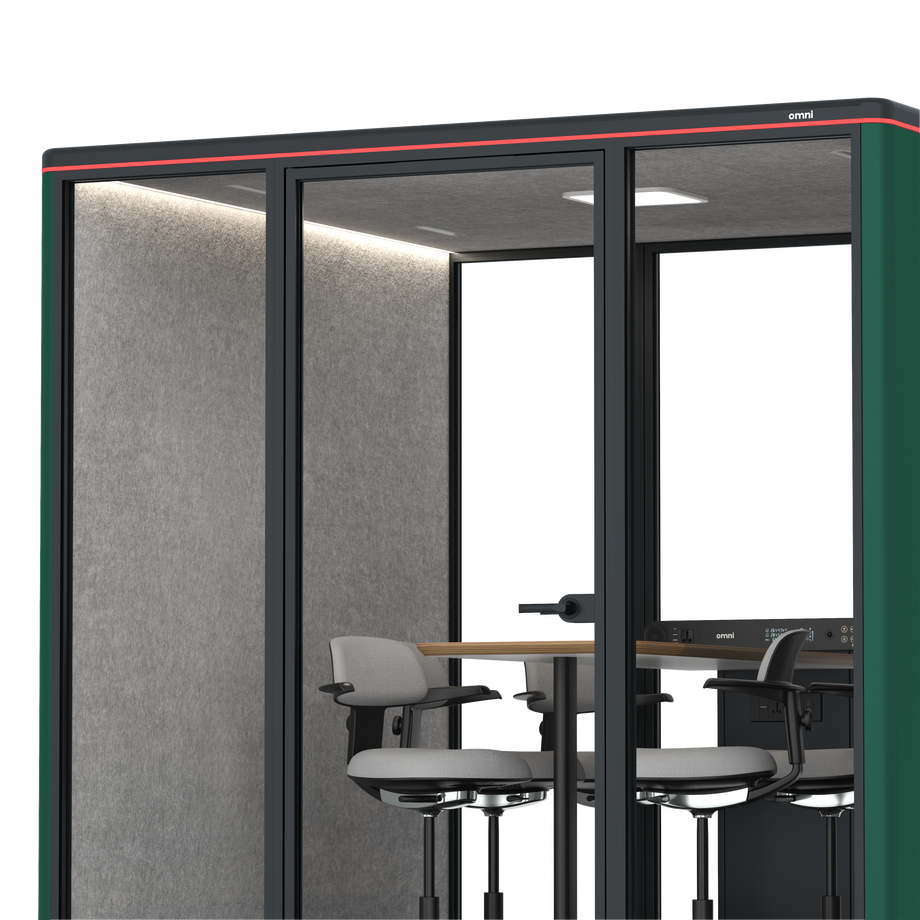 Omni SixCounter Meeting Table / RAL Moss Green / #a49f98