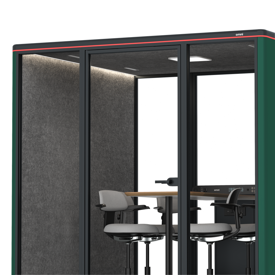 Omni SixCounter Meeting Table / RAL Moss Green / #615f5d