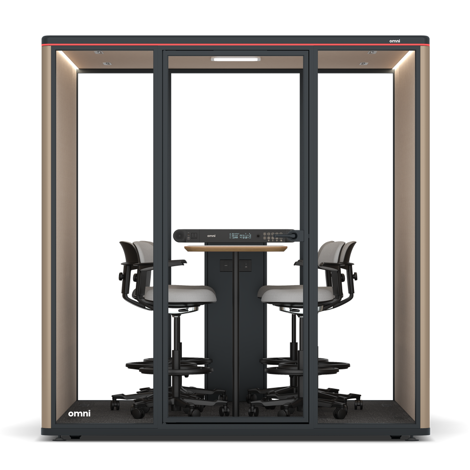 Omni SixCounter Meeting Table / RAL Grey Beige / #a18e7e