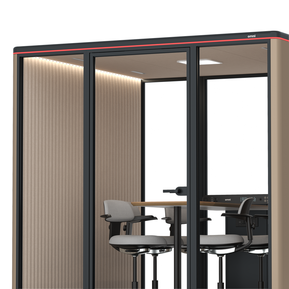 Omni SixCounter Meeting Table / RAL Grey Beige / #a18e7e