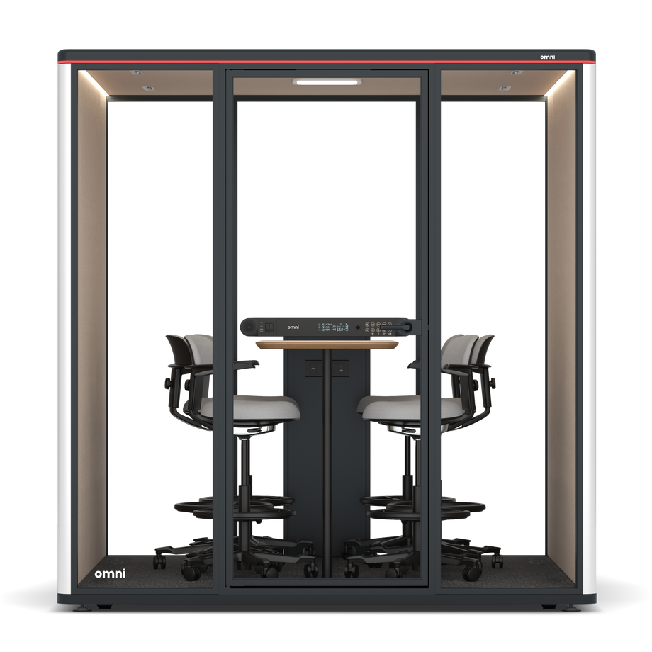Omni SixCounter Meeting Table / WhiteRAL Pure White / #a18e7e