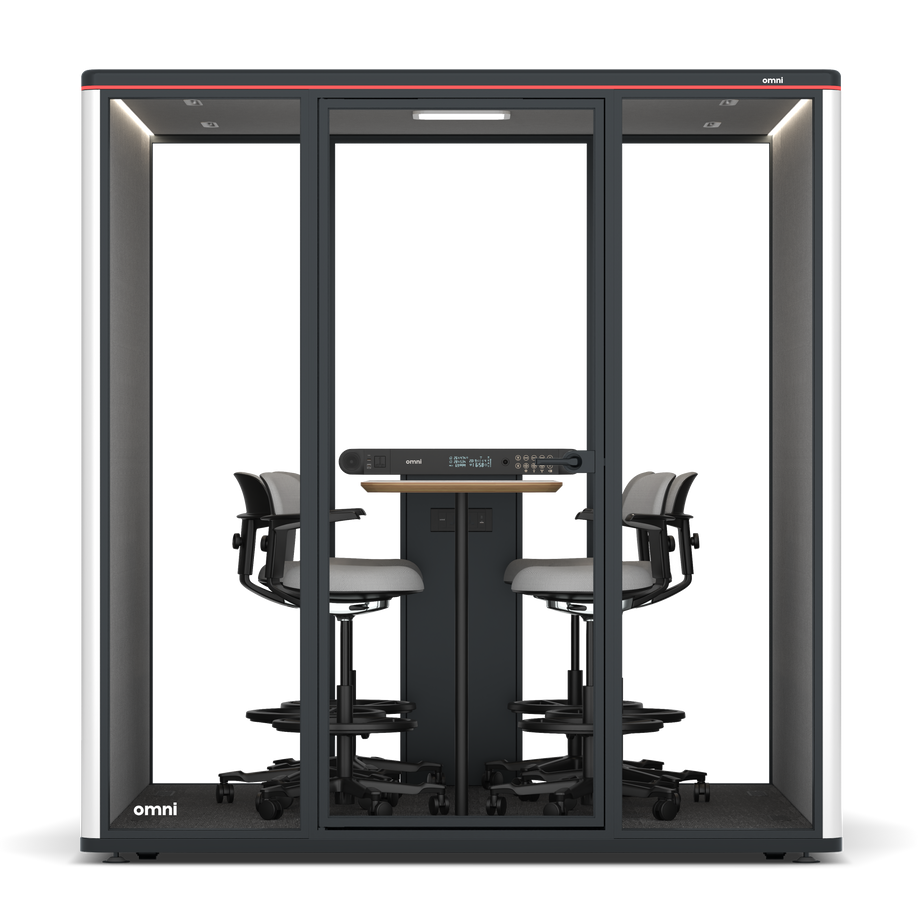 Omni SixCounter Meeting Table / WhiteRAL Pure White / #6d6c69
