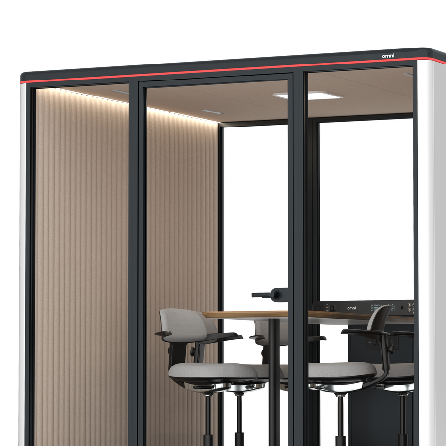 Omni SixCounter Meeting Table / WhiteRAL Pure White / #a18e7e