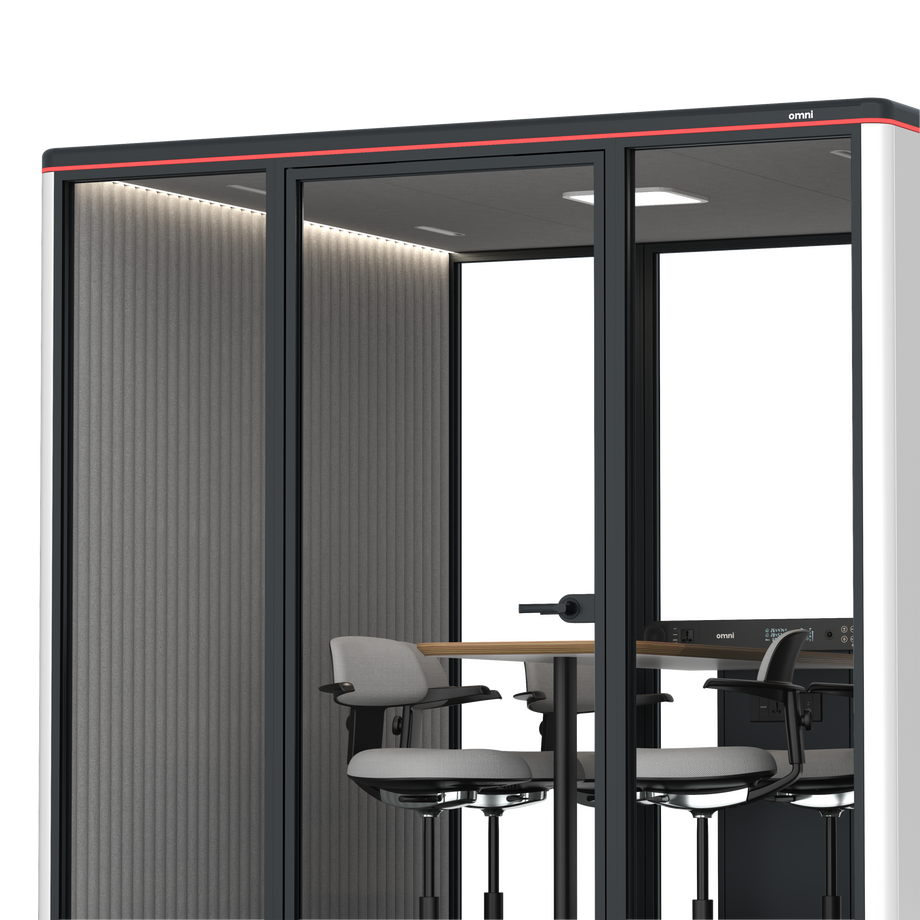 Omni SixCounter Meeting Table / WhiteRAL Pure White / #6d6c69