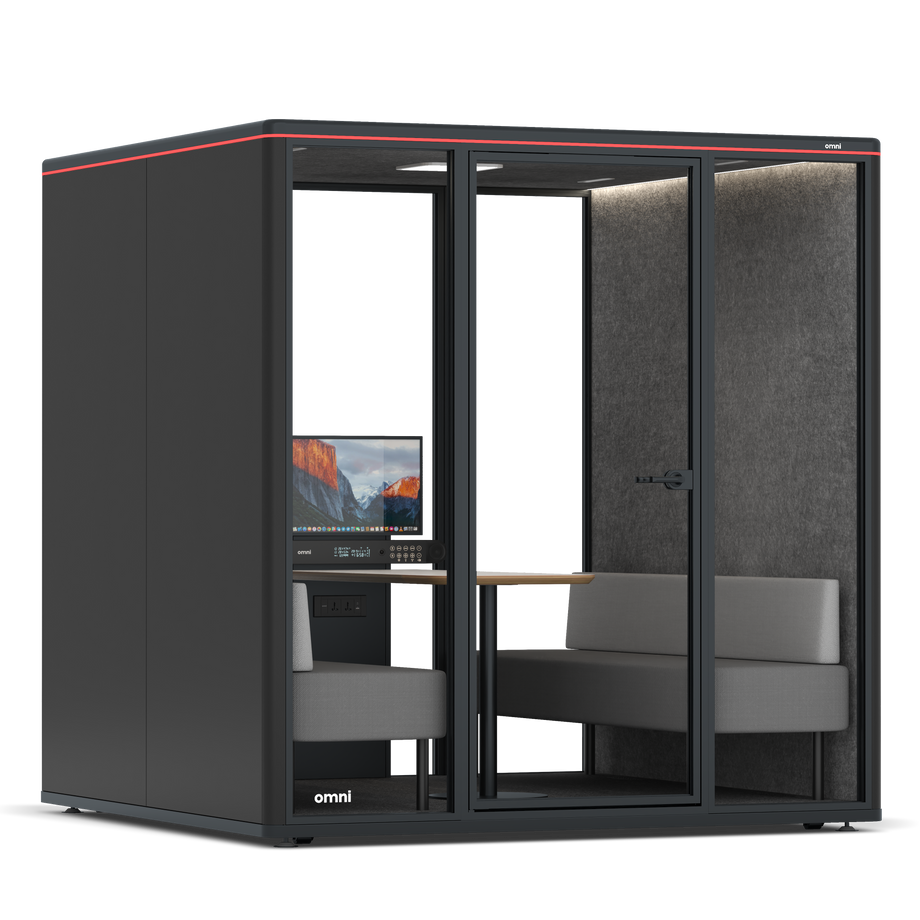 Omni SixSofa (+ Monitor Stand) / RAL Black / #615f5d