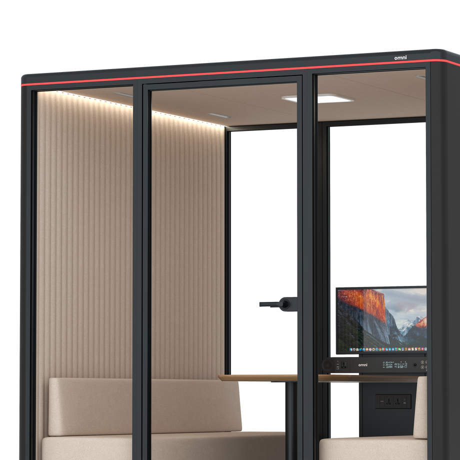 Omni SixSofa (+ Monitor Stand) / RAL Black / #a18e7e