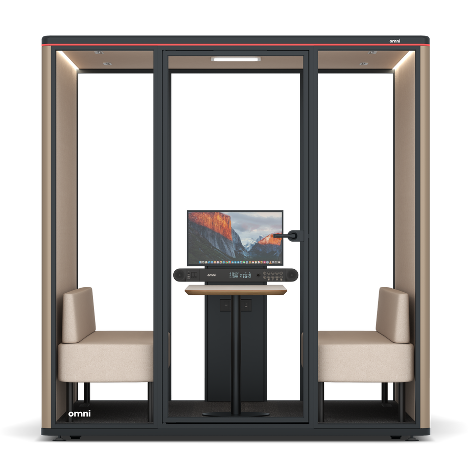 Omni SixSofa (+ Monitor Stand) / RAL Grey Beige / #a18e7e