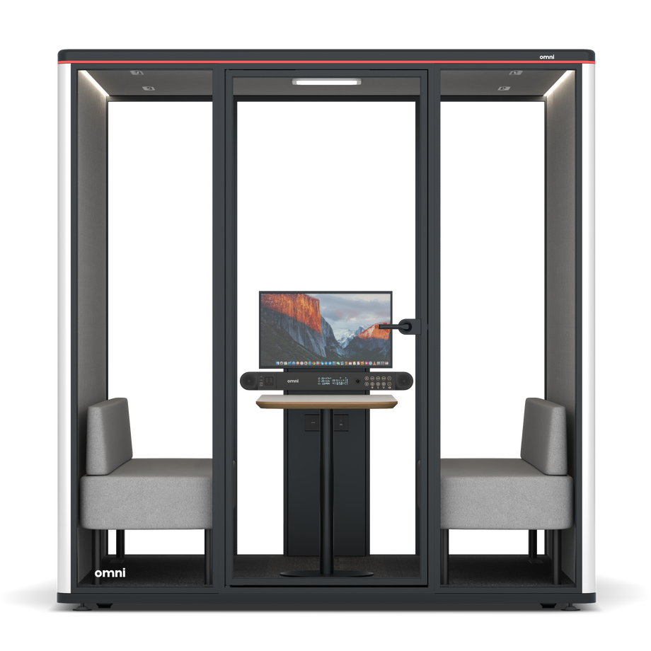 Omni SixSofa (+ Monitor Stand) / WhiteRAL Pure White / #6d6c69