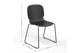 A black Aarhus Bistro Glide Stackable with dimensions indicated on a black background. The dimensions are width 570mm, depth 520mm, and height 830mm.