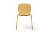 Aarhus Bistro Chair by Quell Design – a modern Scandinavian-style chair in warm ginger orange with a smooth moulded polypropylene seat and curved ergonomic backrest. Supported by slender black powder-coated steel legs, this minimalist and durable chair is perfect for collaborative office spaces, cafés, and contemporary dining areas, offering both comfort and timeless design.