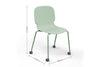 A morandi green wheelie chair with dimensions indicated on a white background. The dimensions are width 550mm, depth 510mm, and height 830mm.