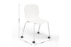 A white wheelie chair with dimensions indicated on a white background. The dimensions are width 550mm, depth 510mm, and height 830mm.