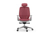 The Billy Office Chair is an ergonomic mesh office task chair featuring an adjustable headrest, adjustable armrests and a contoured supportive backrest for improved posture and comfort. It includes breathable high-tension mesh upholstery for enhanced airflow and a seamless chrome cast aluminium five-star base with smooth-rolling castors , shown on a white background.