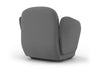 Byorne Armchair upholstered in premium fabric, available in dusty teal, dark grey and pebble grey, featuring generous proportions for lasting comfort and a refined, modern silhouette. Built with a welded steel internal frame and moulded foam cushioning for durability and support, it is finished with injection moulded nylon legs and designed to integrate seamlessly into flexible modular seating layouts.