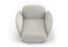 Byorne Armchair upholstered in premium fabric, available in dusty teal, dark grey and pebble grey, featuring generous proportions for lasting comfort and a refined, modern silhouette. Built with a welded steel internal frame and moulded foam cushioning for durability and support, it is finished with injection moulded nylon legs and designed to integrate seamlessly into flexible modular seating layouts.