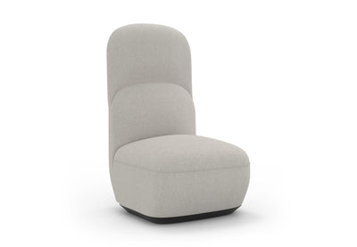 Byorne High Back Sofa Module shown in dusty teal, dark grey and pebble grey upholstery, featuring an elevated backrest that creates privacy and visual structure within modern interiors. Designed as part of a modular seating system, the unit includes durable commercial-grade fabric with strong abrasion resistance and colour fastness, high-density moulded foam for lasting comfort, a built-in welded steel frame for stability and injection-moulded nylon legs. 