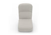 Byorne High Back Sofa Module shown in dusty teal, dark grey and pebble grey upholstery, featuring an elevated backrest that creates privacy and visual structure within modern interiors. Designed as part of a modular seating system, the unit includes durable commercial-grade fabric with strong abrasion resistance and colour fastness, high-density moulded foam for lasting comfort, a built-in welded steel frame for stability and injection-moulded nylon legs. 