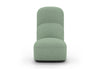 Byorne High Back Sofa Module shown in dusty teal, dark grey and pebble grey upholstery, featuring an elevated backrest that creates privacy and visual structure within modern interiors. Designed as part of a modular seating system, the unit includes durable commercial-grade fabric with strong abrasion resistance and colour fastness, high-density moulded foam for lasting comfort, a built-in welded steel frame for stability and injection-moulded nylon legs. 