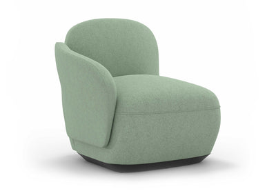 Byorne Low Back Sofa Module - Left Arm shown in dusty teal, dark grey and pebble grey upholstery, featuring a low-profile silhouette with plush cushioning and a supportive left arm rest. Designed for modular configurations or standalone use, the sofa offers a clean contemporary form suited to lounges, reception areas and hospitality interiors, combining compact proportions with comfortable seating and a refined modern aesthetic.