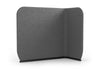Byorne High Back Privacy Panel upholstered in premium fabric, available in dusty teal, dark grey and pebble grey, designed to introduce calm spatial division in offices, lounges and collaborative environments. Featuring durable abrasion-resistant upholstery with strong colour fastness, a clean minimalist silhouette and acoustic comfort benefits, it integrates seamlessly with the Byorne modular system to create private nooks, focused work zones and cohesive modern seating layouts.
