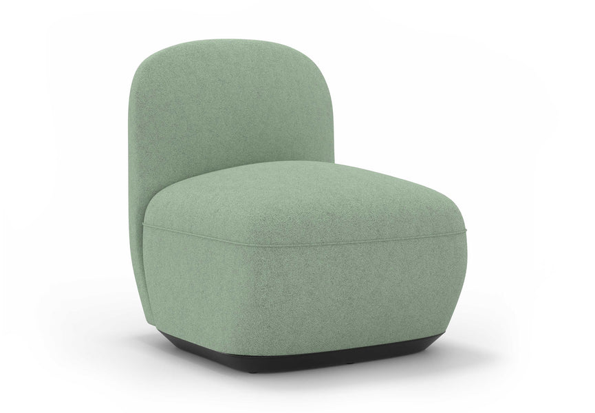 Lav ryg armløs enkelt sæde sofa Dusty Teal