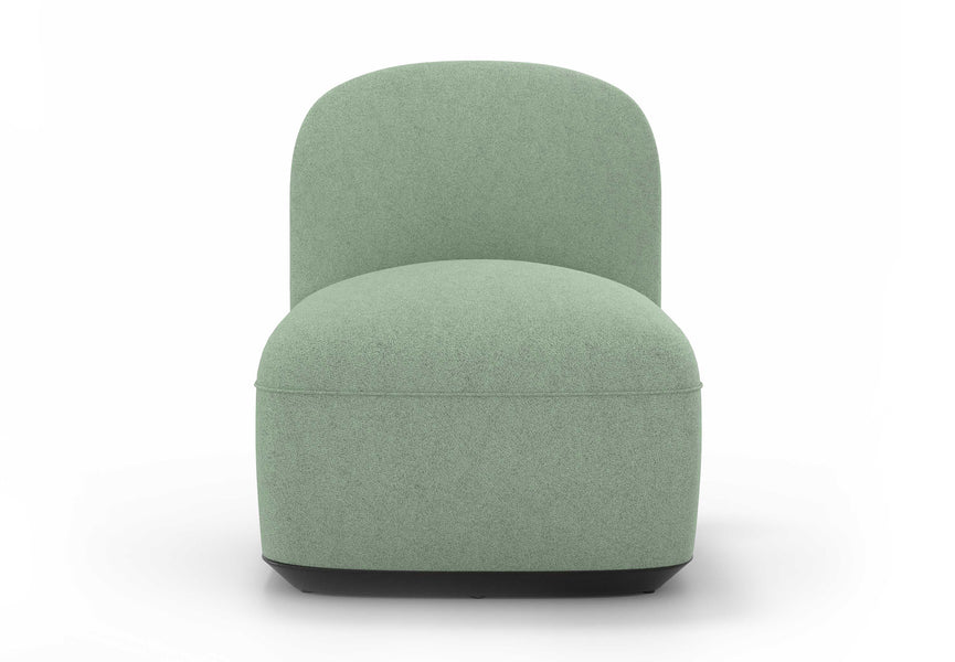 Lav ryg armløs enkelt sæde sofa Dusty Teal