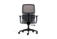 Støtte Flex Task Chair in grey with a midnight-blue frame shown on a white background, featuring a breathable Korean mesh back, moulded-foam fabric seat, midnight-blue 3D nylon armrests and a smooth synchro mechanism with multiple locking positions. Designed for ergonomic performance in modern offices, the chair includes a Class-4 Samhongsa gas lift, a durable black nylon base and black PU castors for stable, high-mobility seating.
