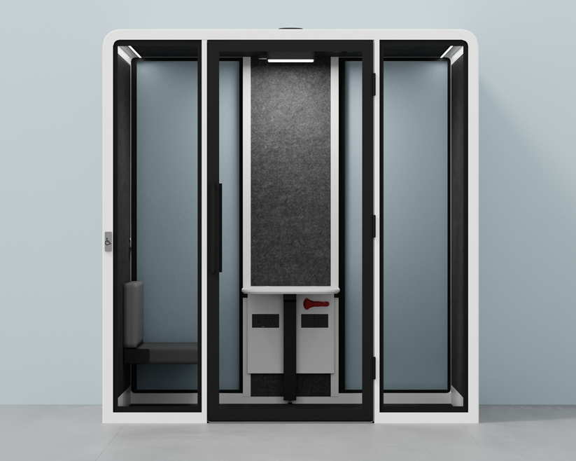 Accessible Meeting Booth - XLWhite / Bench Furniture Only