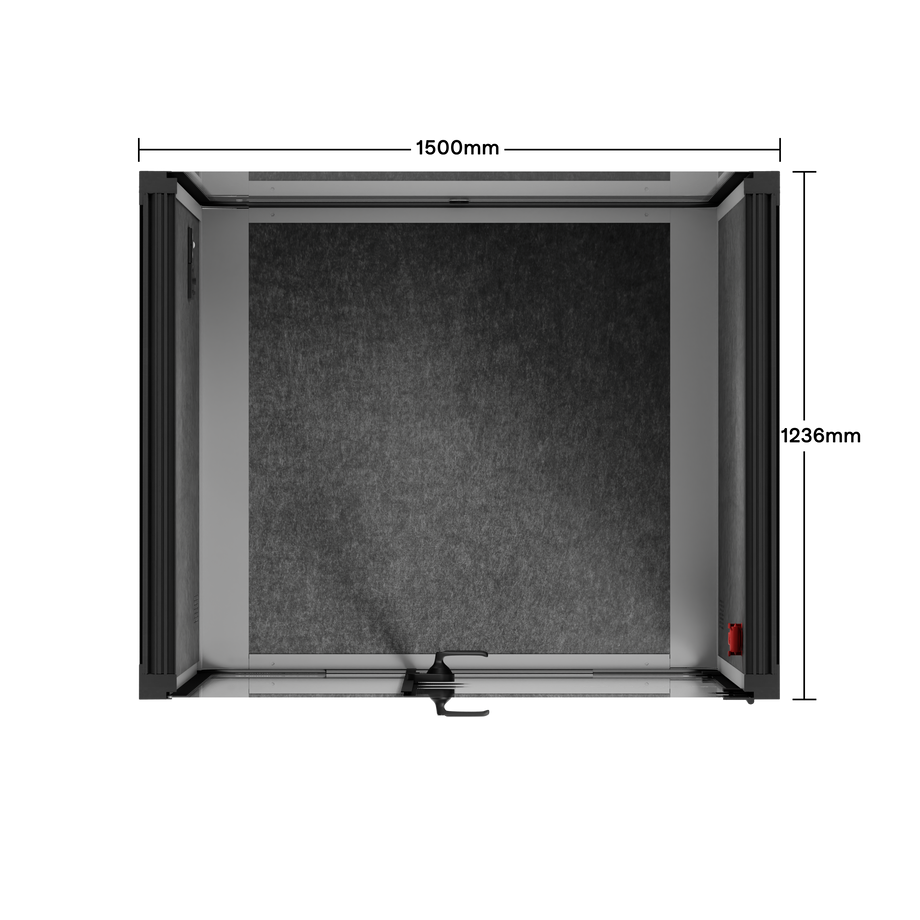Office Phone Booth Quell - 2 personeLight Grey / Dark Gray / No Furniture