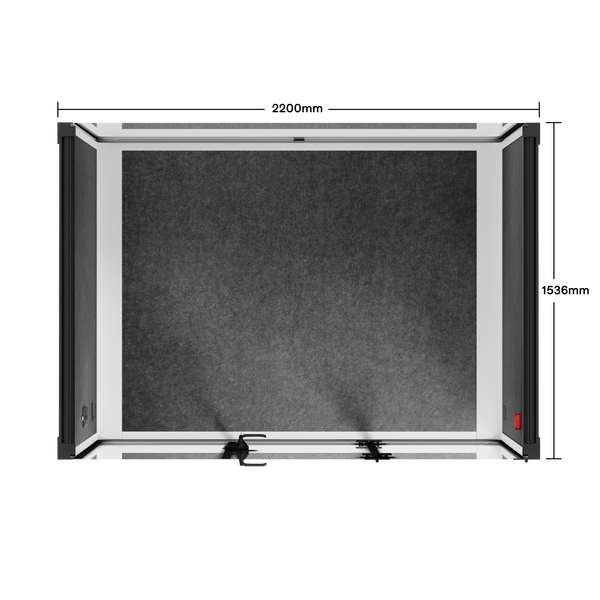 Quell - 4 Person Meeting BoothWhite / Dark Grey / No Furniture
