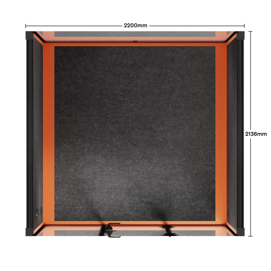 Møde stand Quell - 6 personOrange / Dark Grey / No Furniture