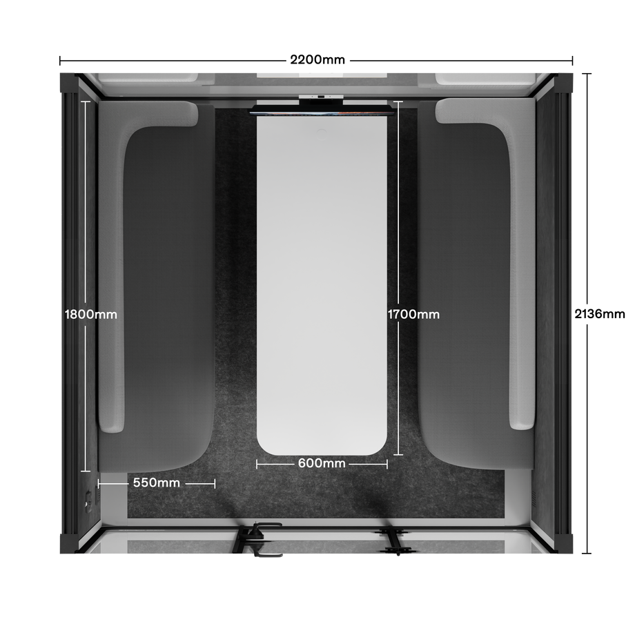Møde stand Quell - 6 personLight Grey / Dark Grey / Furniture Set 1