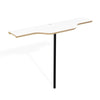 Minimalist wooden floating desk for 1-2 person phone booths – space-saving work surface for private calls