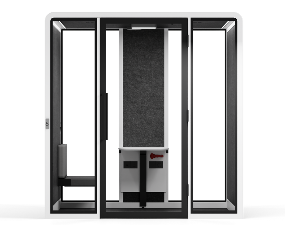 Accessible Meeting Booth - XLWhite / Bench Furniture Only