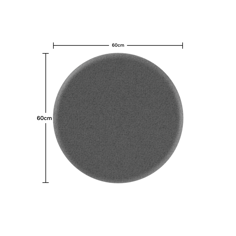 Acoustic Ceiling PanelDark Grey / Round / 60cm by 60cm