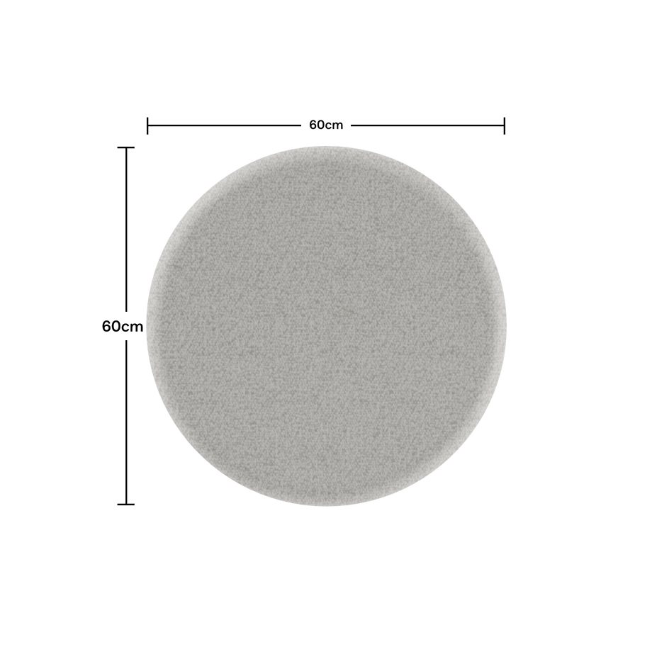 Acoustic Ceiling PanelPebble Grey / Round / 60cm by 60cm