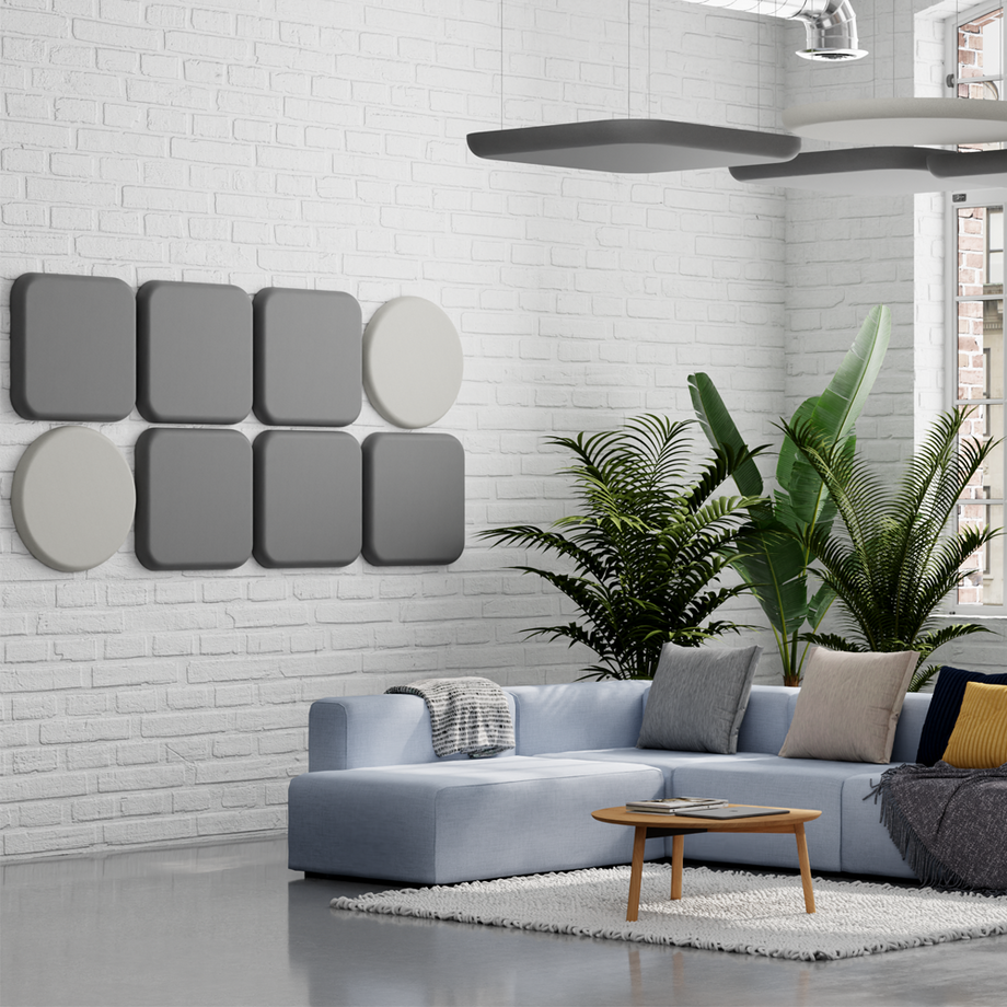 Acoustic Ceiling PanelDark Grey / Round / 90cm by 90cm