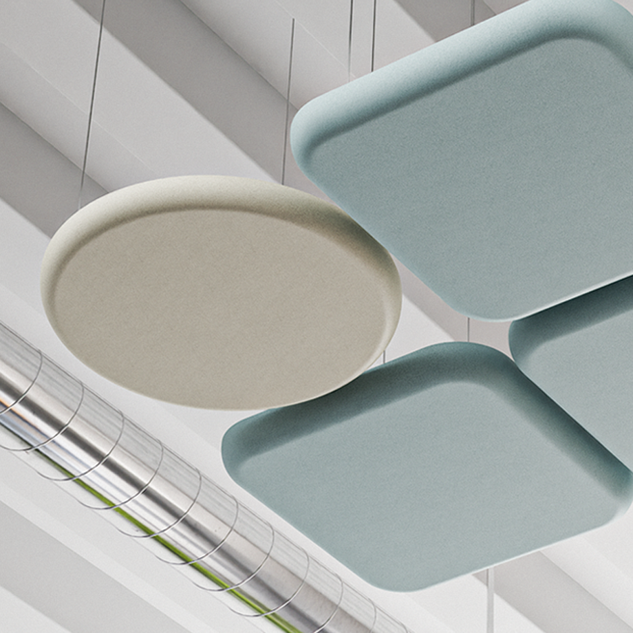 Acoustic Ceiling PanelTeal / Round / 60cm by 60cm